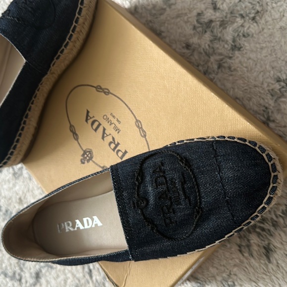 Denim Prada Espadrilles - size 36.5 - Picture 3 of 3